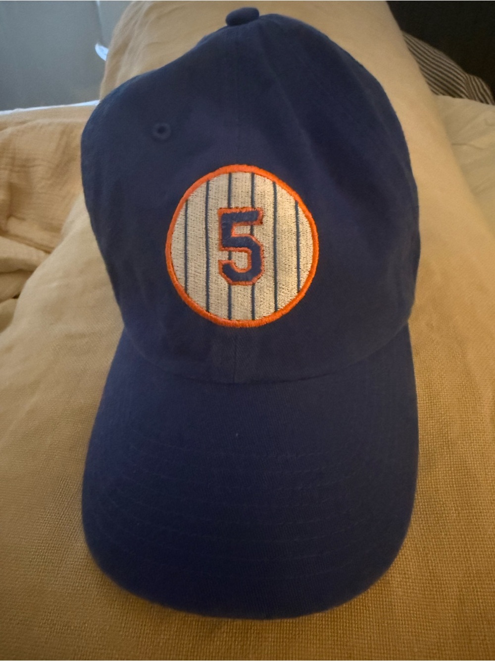 Men’s NY Mets David Wright retirement Blue Baseball Cap with Number 5 Patch